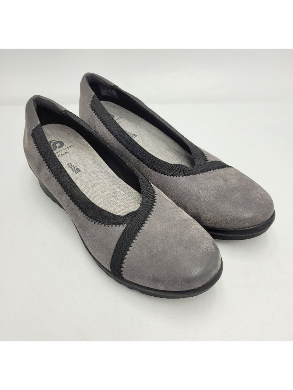 Clarks Cloudsteppers Cadell Dash Shoes Slip On Low Wedge Comfort Casual Womens 9